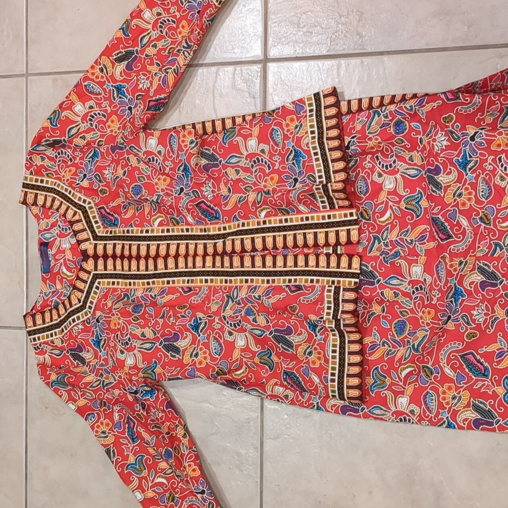 Vintage 80’s Singapore Collection Floral Skirt and Jacket Set Size 36